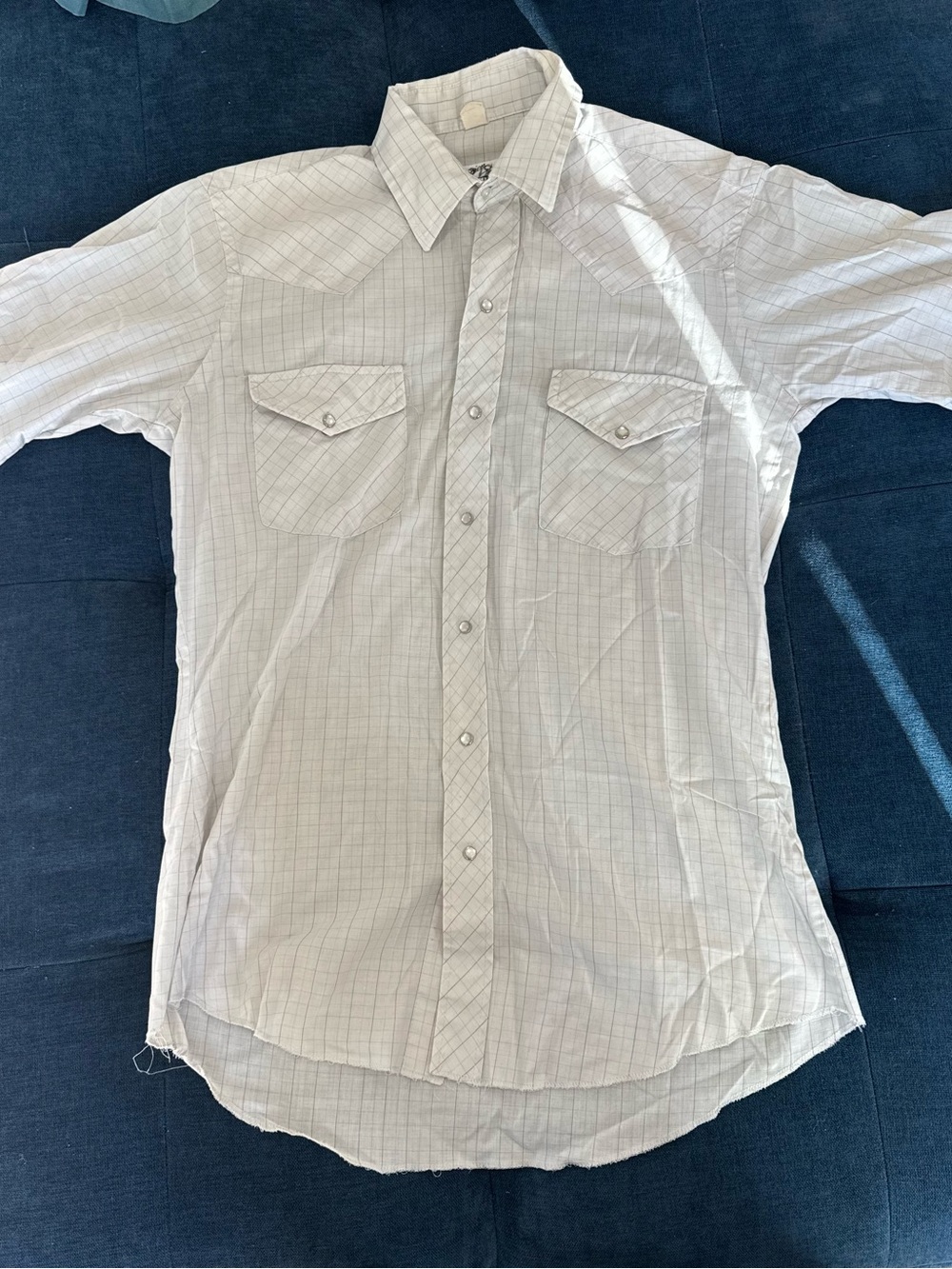 Vintage Champion Westerns White Plaid Shirt